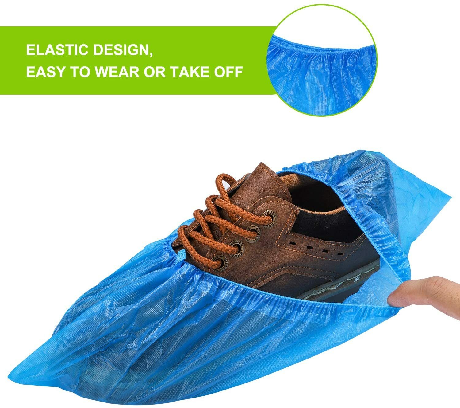 200x Premium Quality Blue Disposable PP Shoe Boot Cover Anti-skid, Non Woven