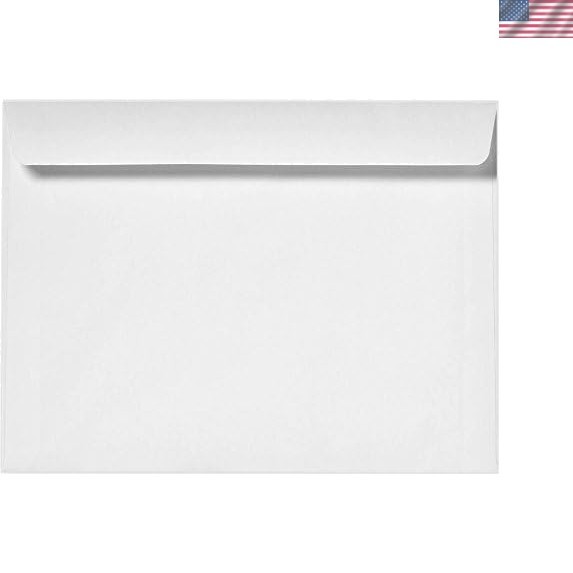 Durable & Reliable 50 Count Bright White 9×12 Booklet Envelopes | Business Use