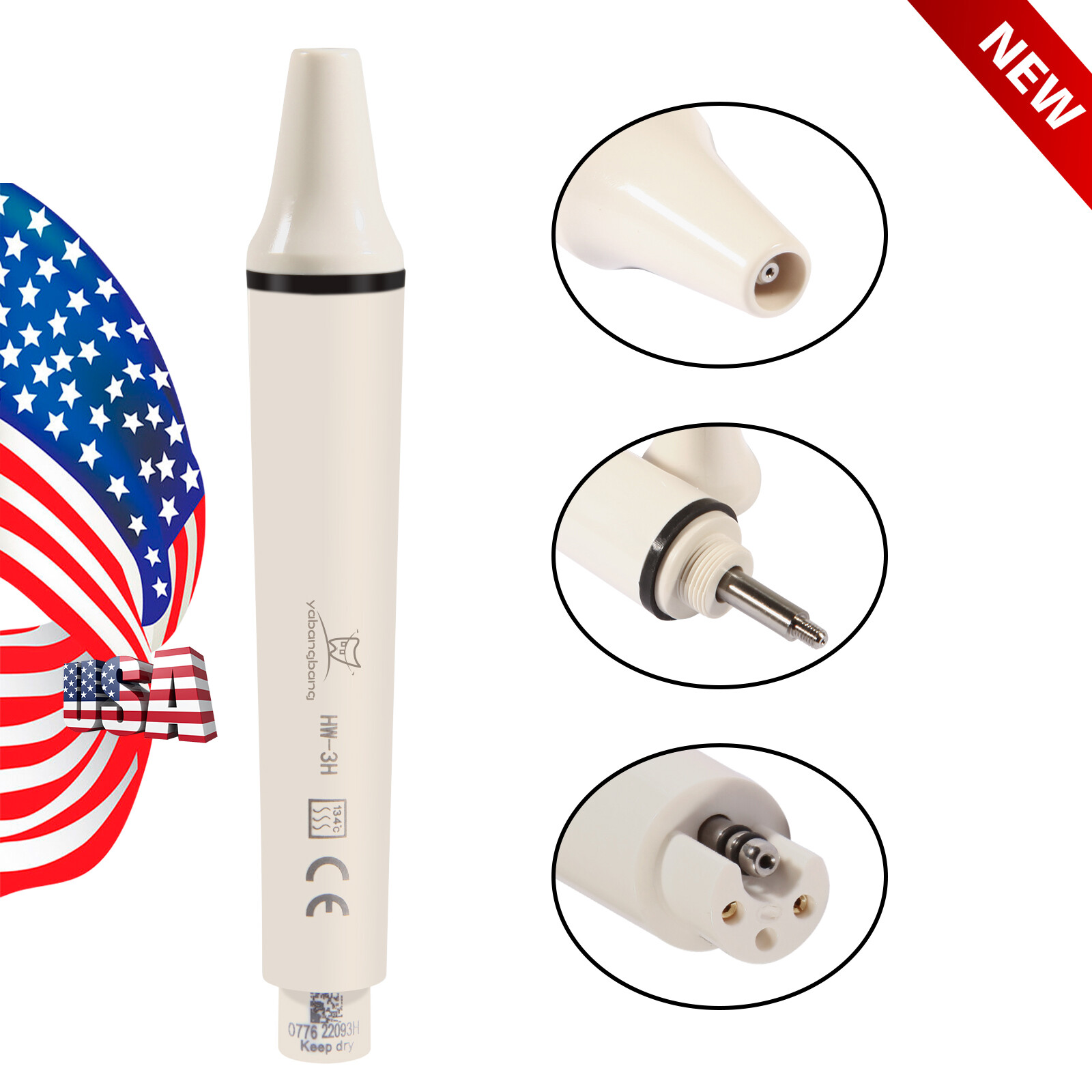 fit EMS Portable Handpiece for Dental Ultrasonic Piezo Scaler HW-3H 135°C