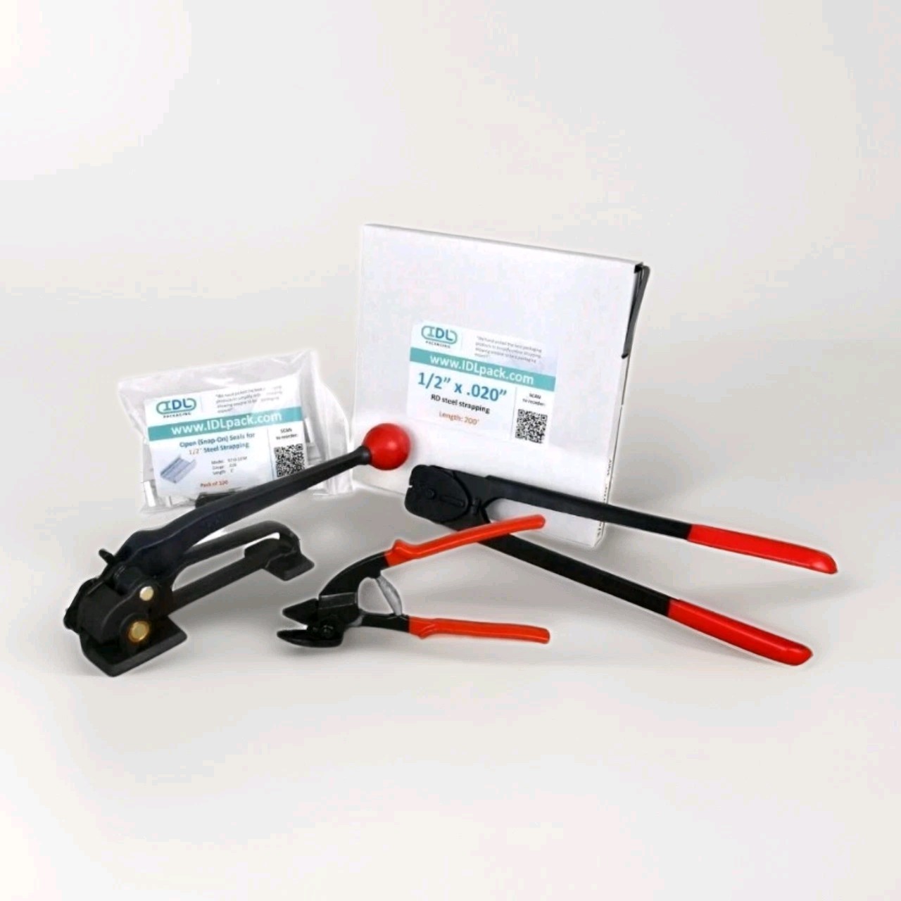 IDL Packaging Portable 1/2″ x 200′ Steel Strapping Kit, 1100 lbs Break Strength
