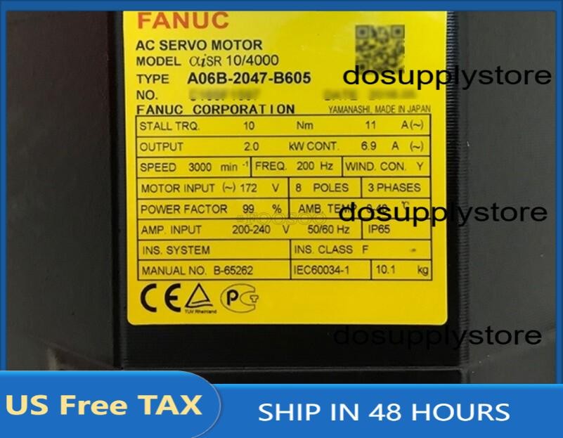 FANUC A06B-2047-B605 Servo Motor A06B2047B605 New In Box US Free TAX