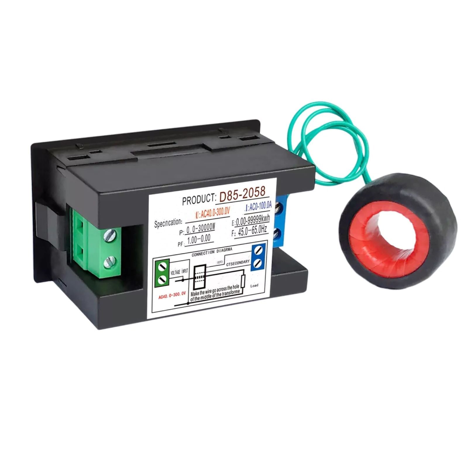 1PCS Digital LCD AC Panel Meter Assembly Kit Support AC 0-99.99A AC current