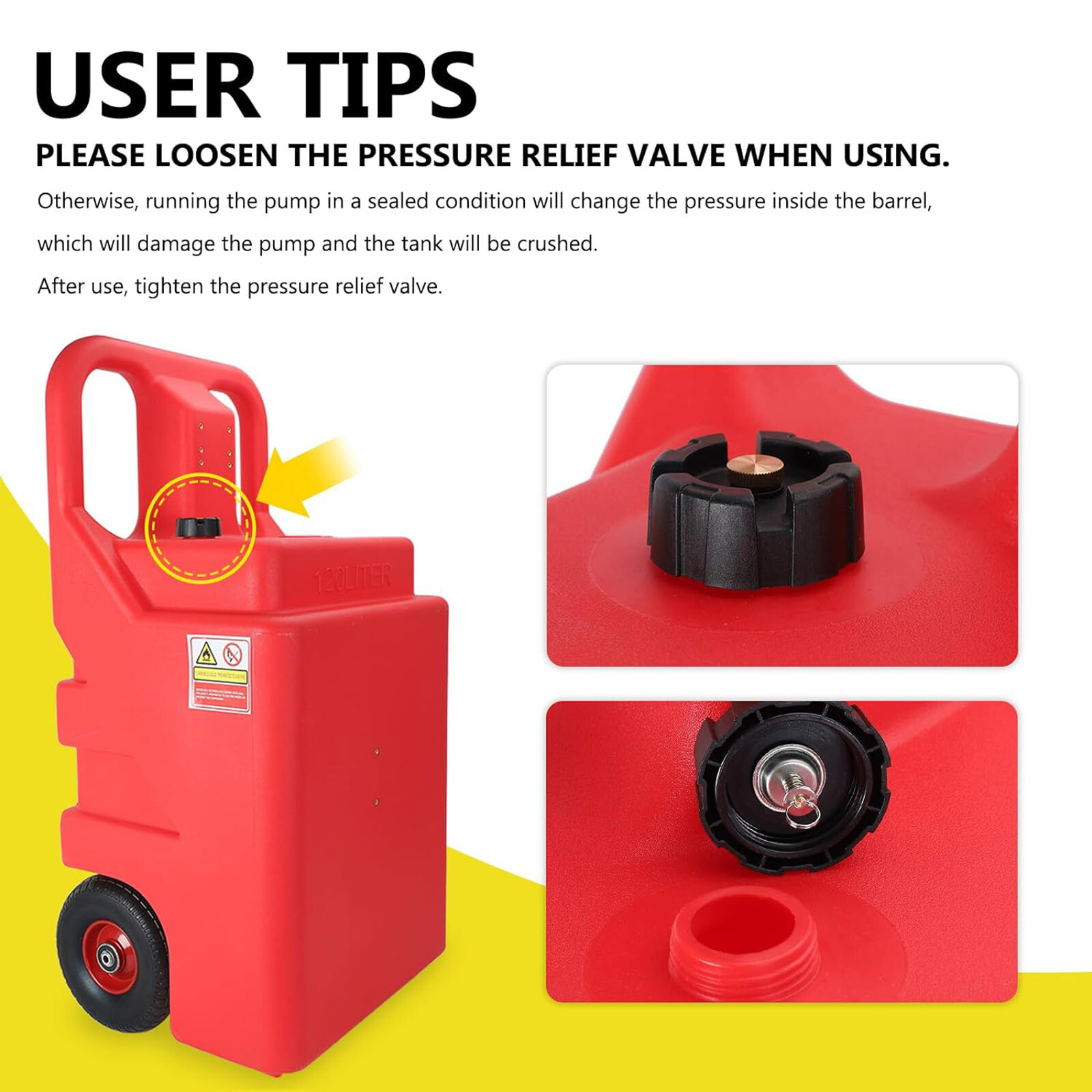 Automatic Fuel Transfer Pump with 32 Gallon Portable Fuel Caddy Tank Red