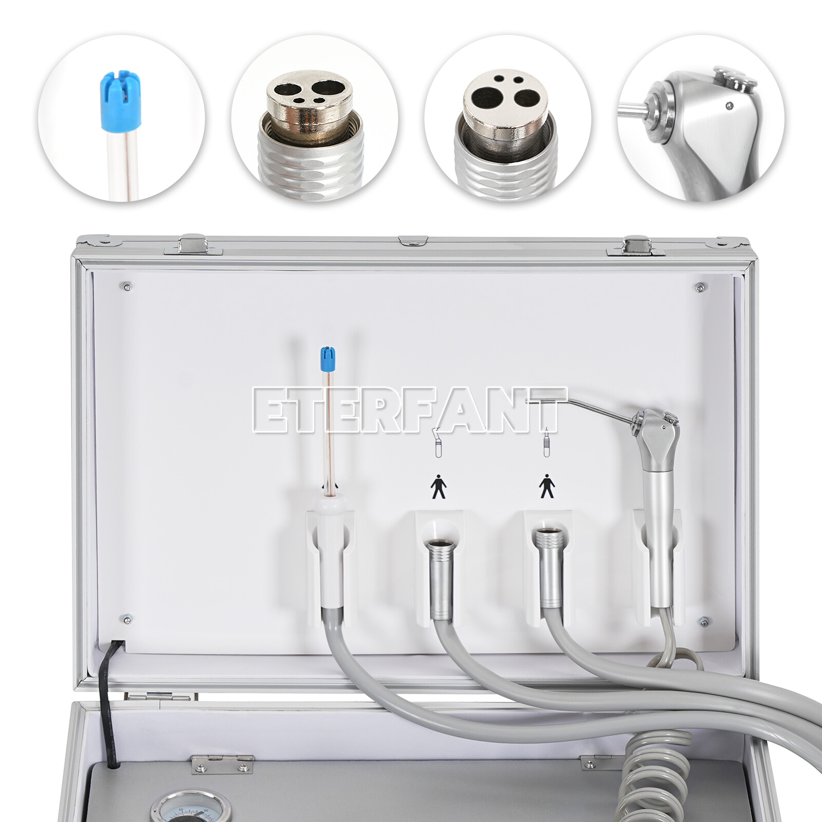 Dental Portable Suction System Delivery Unit with Air Compressor 4 Holes BD-402