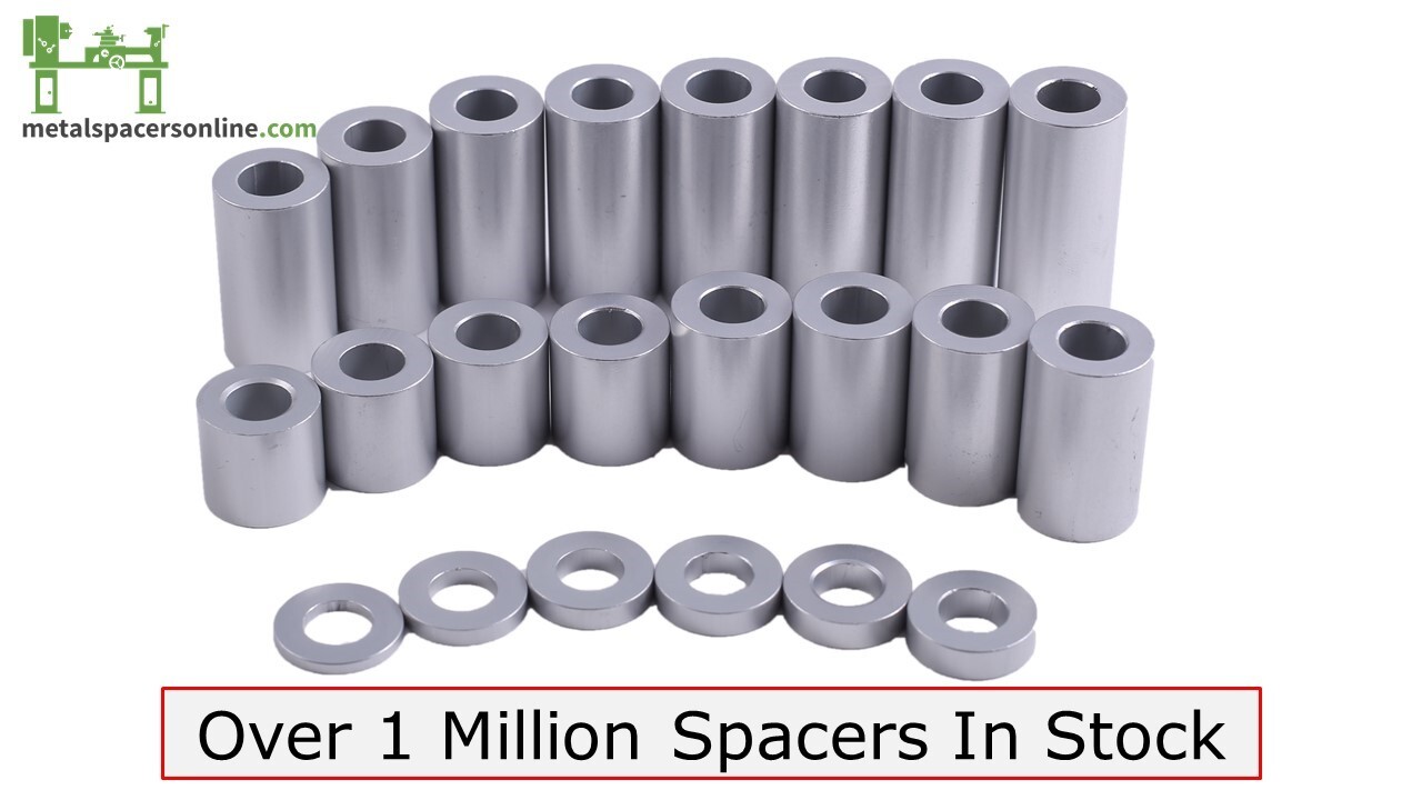 New Aluminum Spacer Bushing 1″ OD x 1/2″ ID–Fits M12 or 1/2″ Bolts