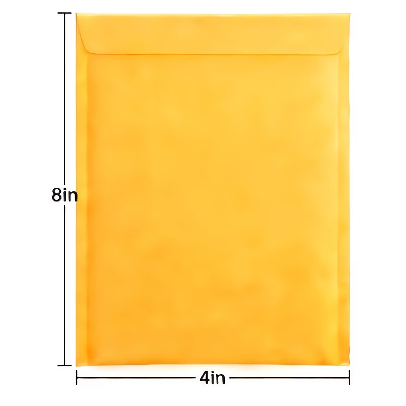1Pc 4×8″ Self Seal Kraft Bubble Mailers Padded Envelopes Yellow Shipping Bags