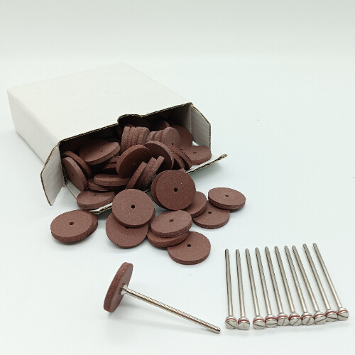 Dental Lab Silicone Rubber Polishing Wheels Burs Polishers 2.35mm/Rotary Mandrel