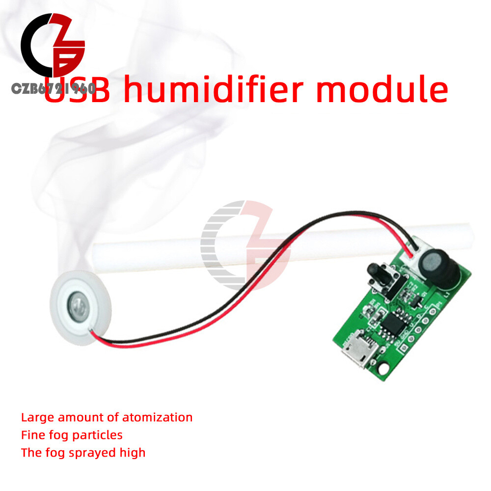 USB 110KHz Ultrasonic Mist Maker Atomizing Fogger Ceramic Humidifier Module DIY