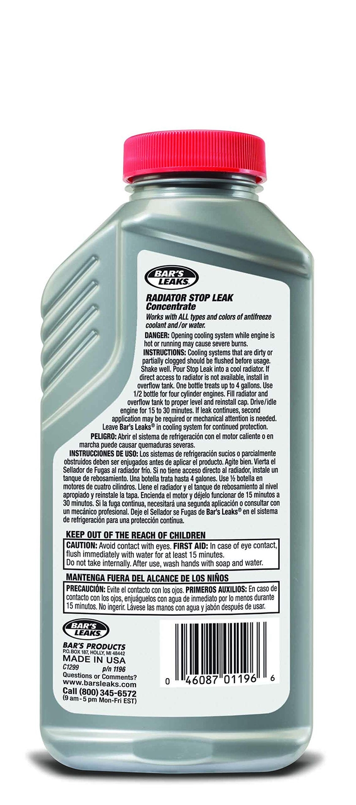Bar’s Leaks 1196 Radiator Stop Leak – 11 oz. , Grey