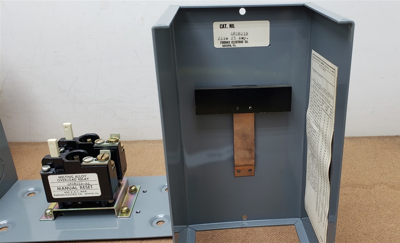 Furnas 48DB21B Includes 2 25 Amp Remote Mounted Thermal Overloads New In Box OS