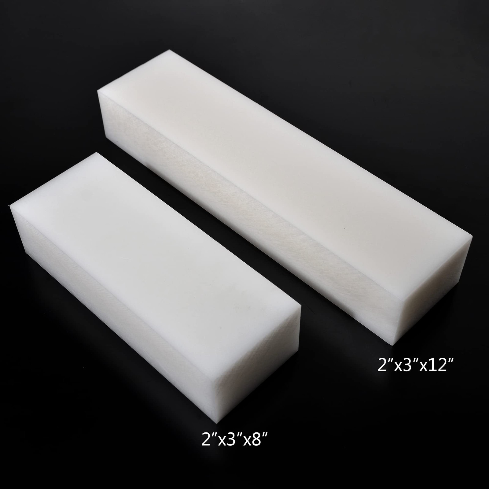 GYOFFULL HDPE Block White PE Polyethylene Rectangular Solid 2″x12″x3″,