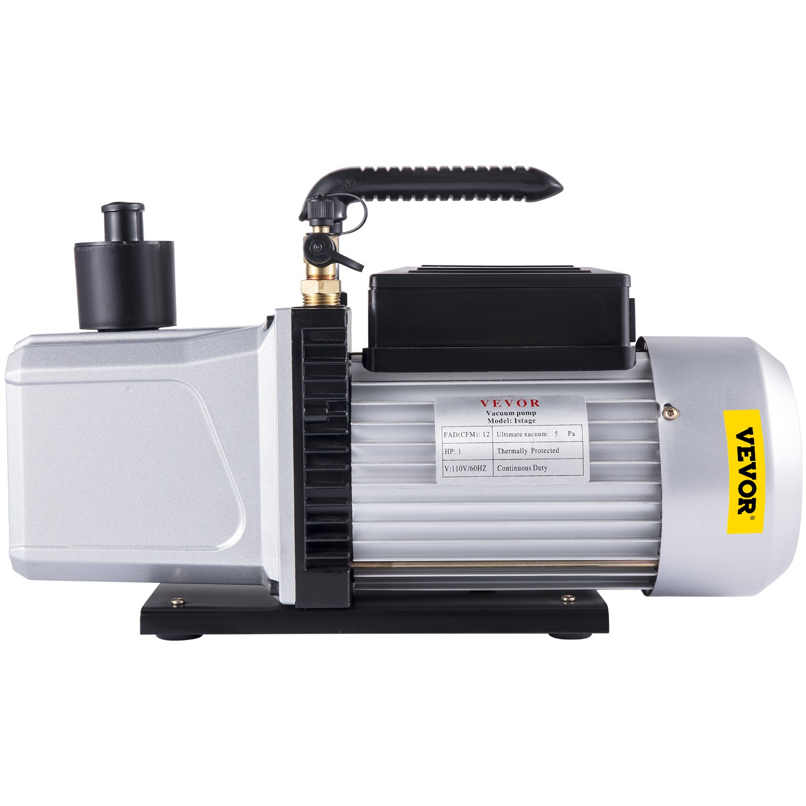 12CFM Vacuum Pump Single Stage Ultimate 3PA rotary vane 110V/60HZ ACTIVE DEMAND