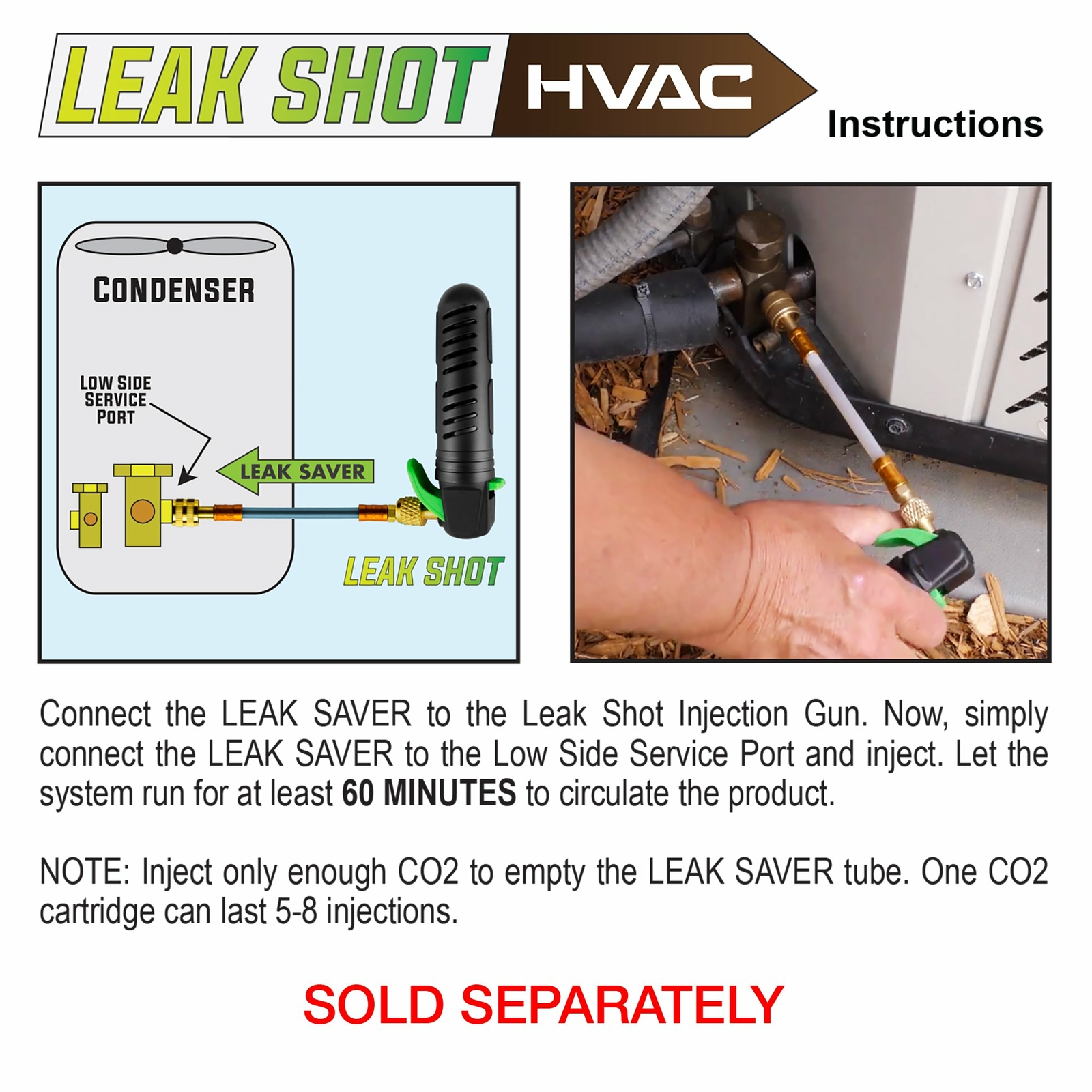 Leak Saver Direct Inject Refrigerant Leak Sealer 6 Pack HVAC & Automotive