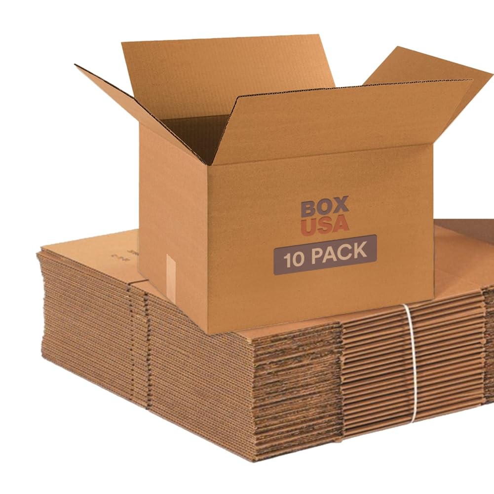 Moving Boxes 18x14x12 Medium 10 Pack Corrugated Shipping Packing Storage Box