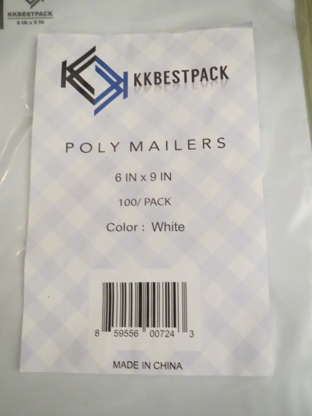 KKBESTPACK Poly Mailers Envelope Shipping Bags, 6″ x 9″, White, 100 Count
