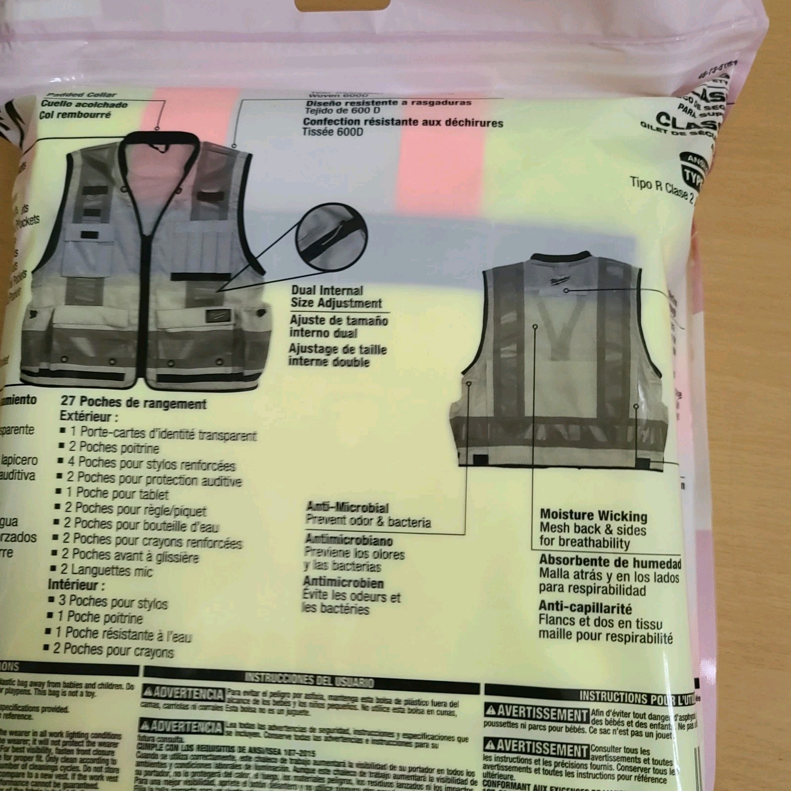 Milwaukee Class 2 Surveyors High Vis Yellow Safety Vest 2XL/3XL 48-73-5163