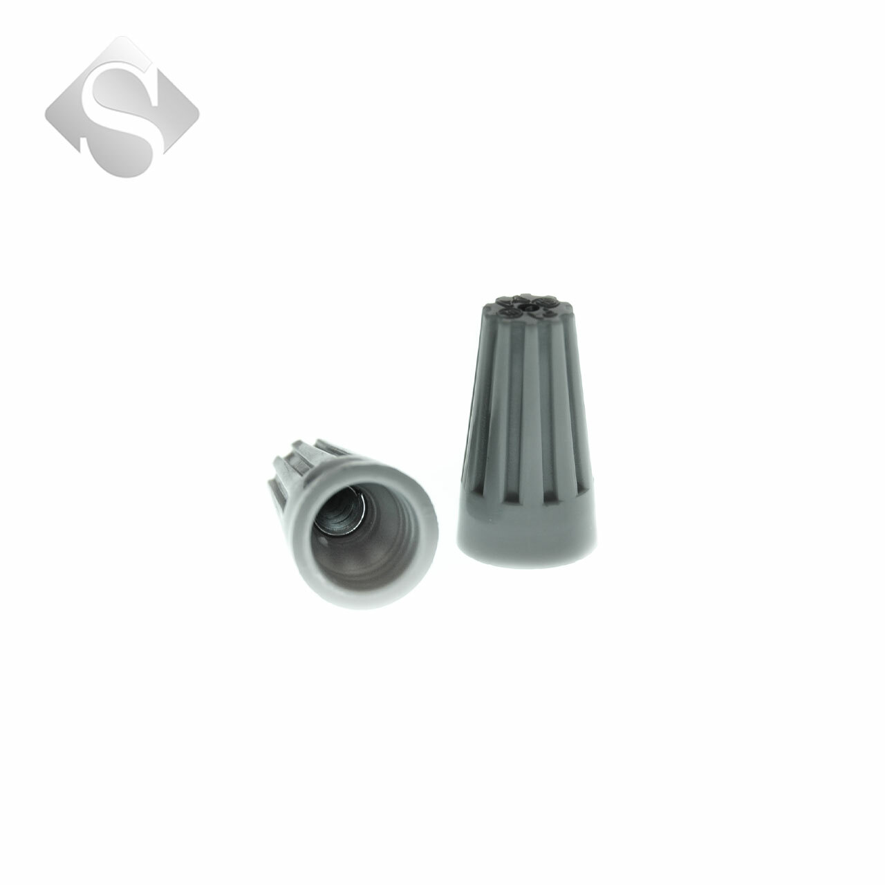 100pcs Gray Twist-On Wire Connector Connection Nuts 22-16 AWG Gauge Barrel Screw