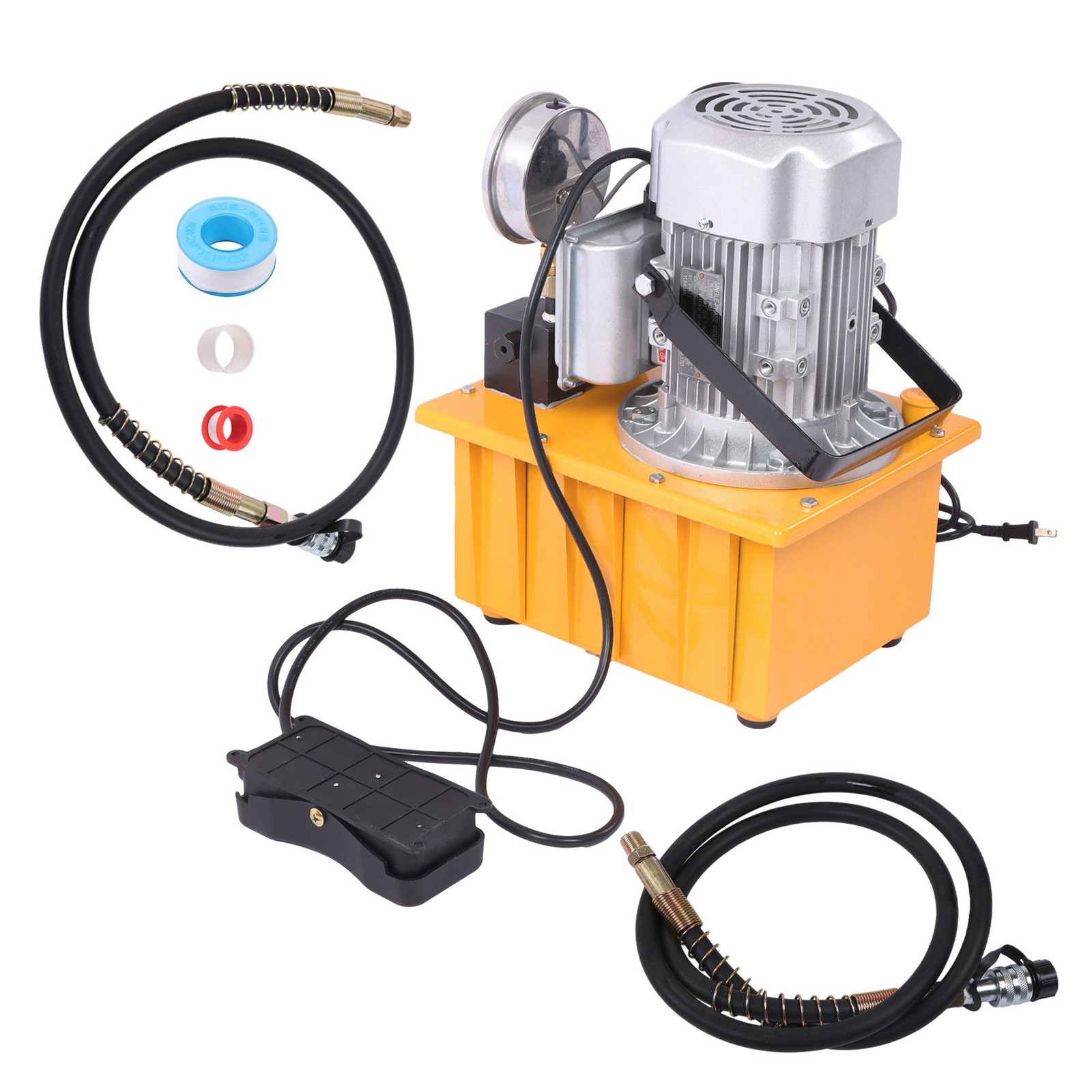 LABLT Electric Hydraulic Pump, 10000 PSI 750W 8L Capacity for Punching/Bending
