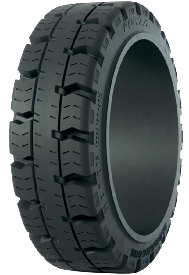 21X7X15 FERENTINO FORZA PRESS-ON TRACTION BLACK FORKLIFT TIRE NEW