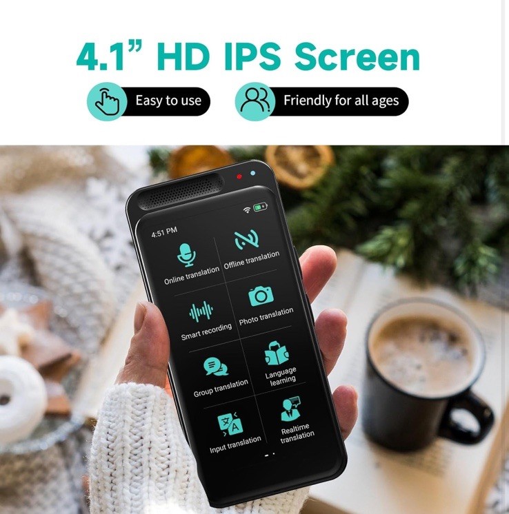 Language Translator Device Two-Way Instant ※137 Languages Voice & Text & Offline