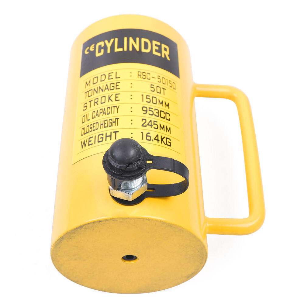 50 Ton Hydraulic Cylinder Jack Solid Ram 150mm/6 » Stroke Single Acting USA