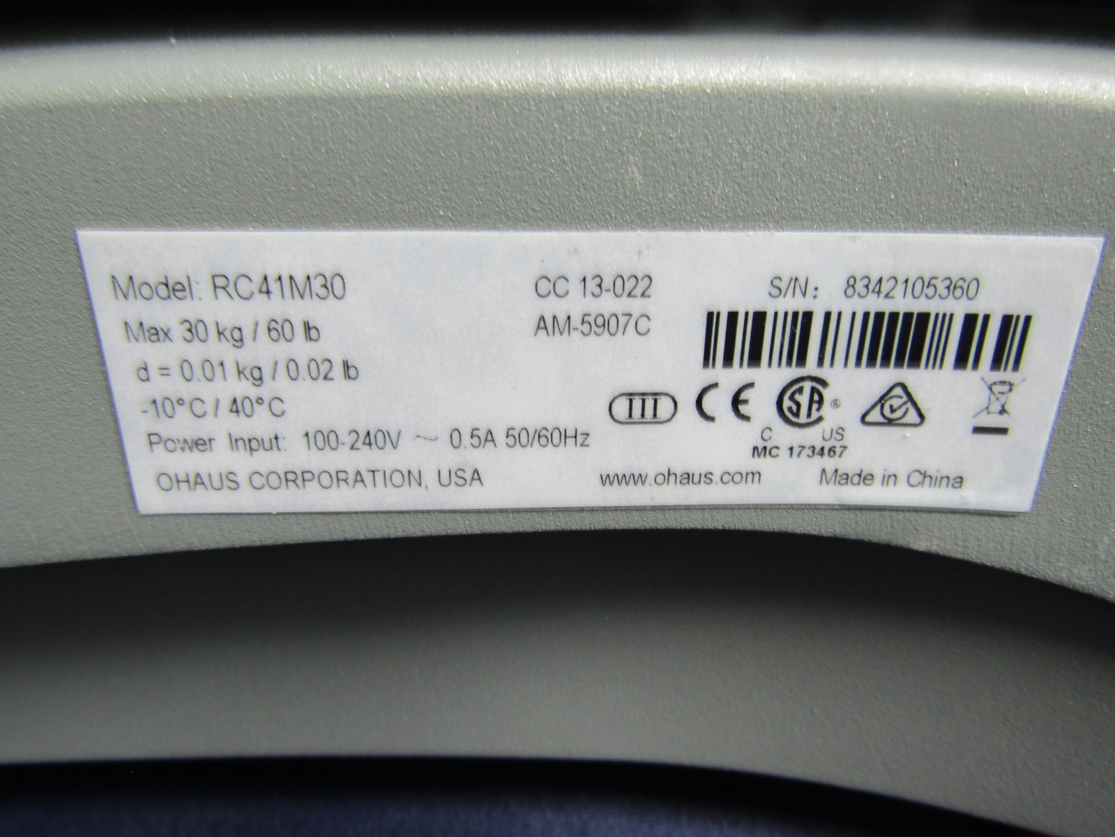 Ohaus RC41M30 Ranger Count 4000 Durable Counting Scale max 30kg/60lb GUARANTEED