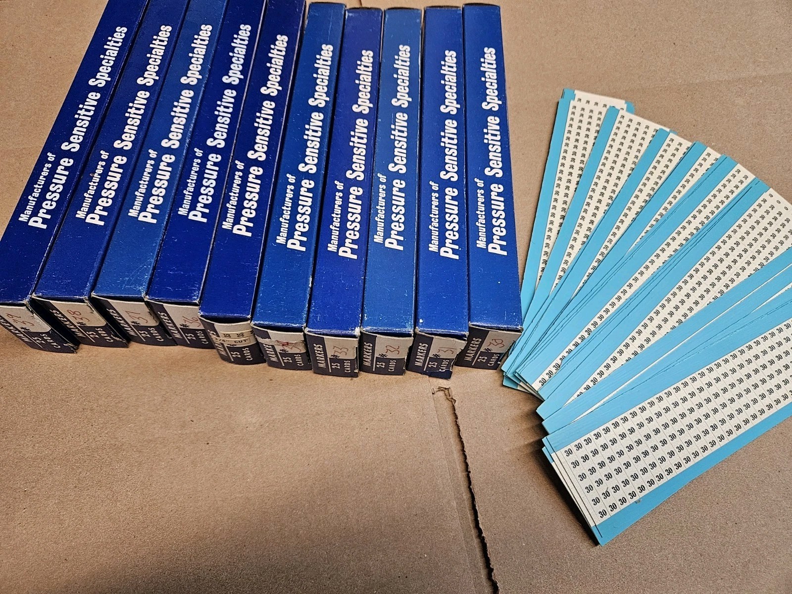 LEM #30 – 39 Numerical Legend Wire Marking Cards Qty 25 Per Pack-9 Packs – JF