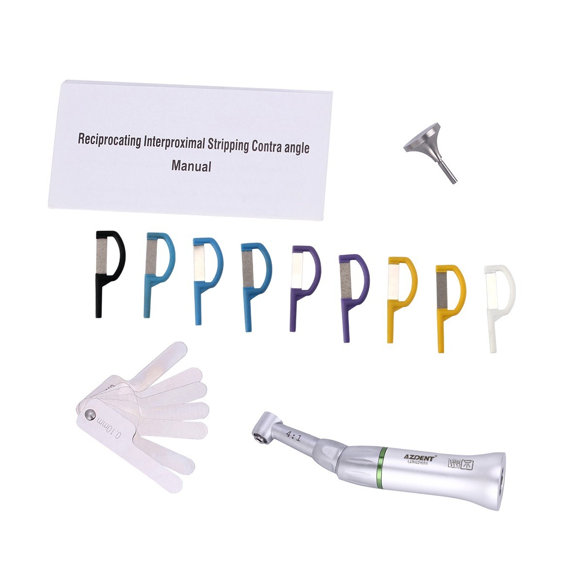 Dental 4:1 Reduction Interproximal Stripping IPR System Contra Angle Handpiece