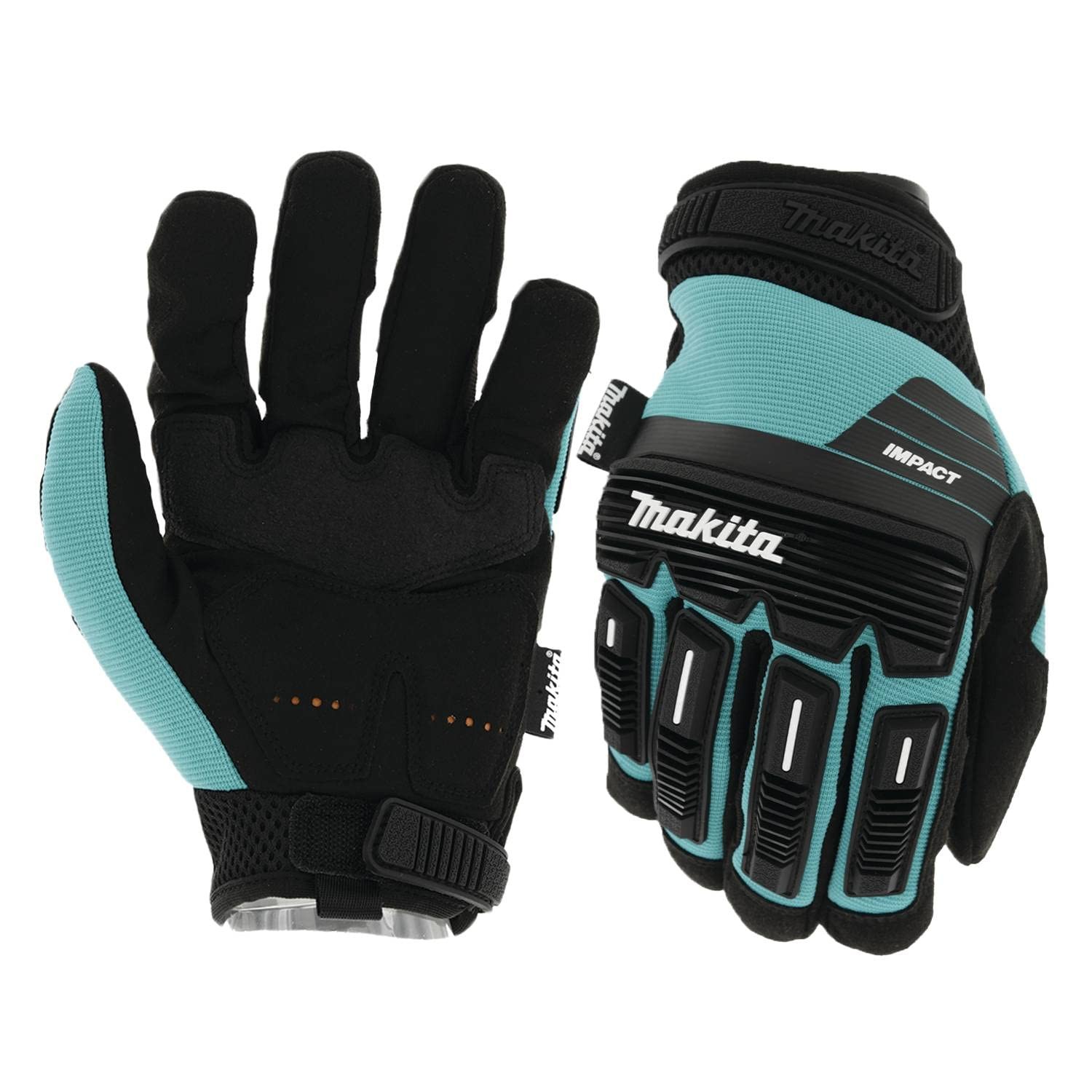 Makita 1-Pr/Size-XL Unisex T-04260 Advanced Impact Demolition Gloves, Teal/Black