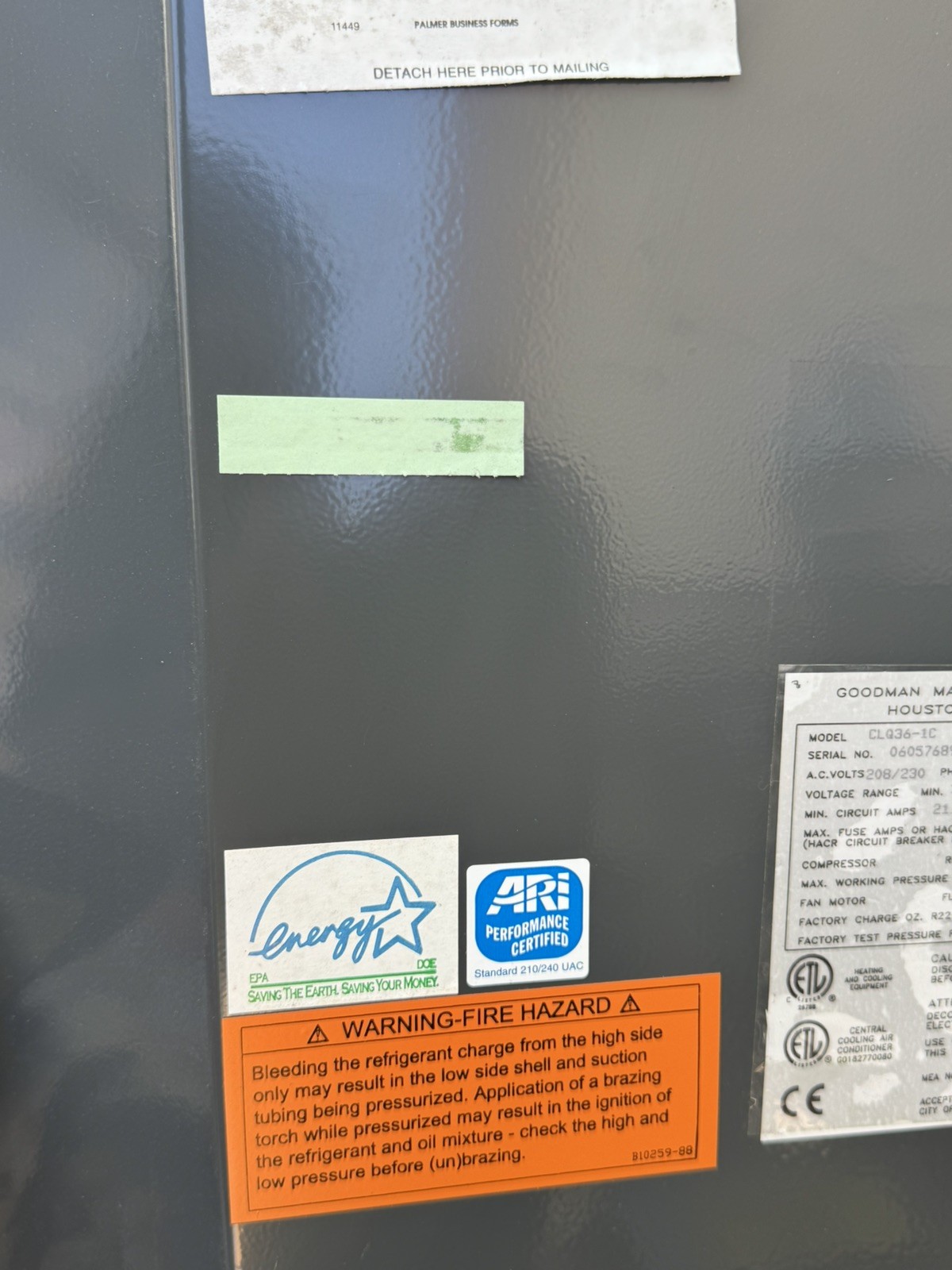 Copeland Scroll Compressor Model ZR28KA-PFV-130 208-230V 1PH R-22 NEW OLD STOCK