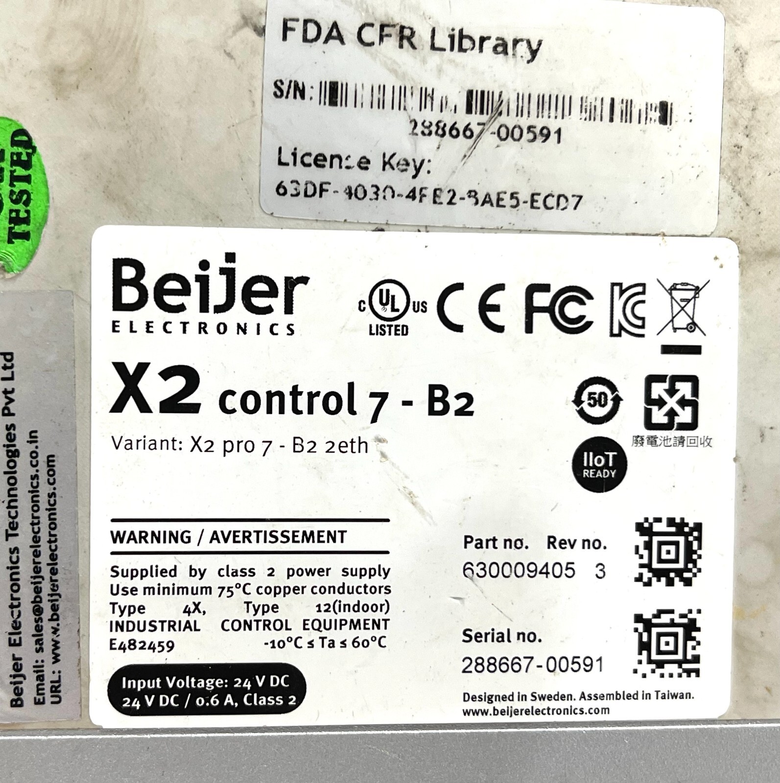 Beijer Display X2 Pro 7 – B2 HMI Panel 630009405