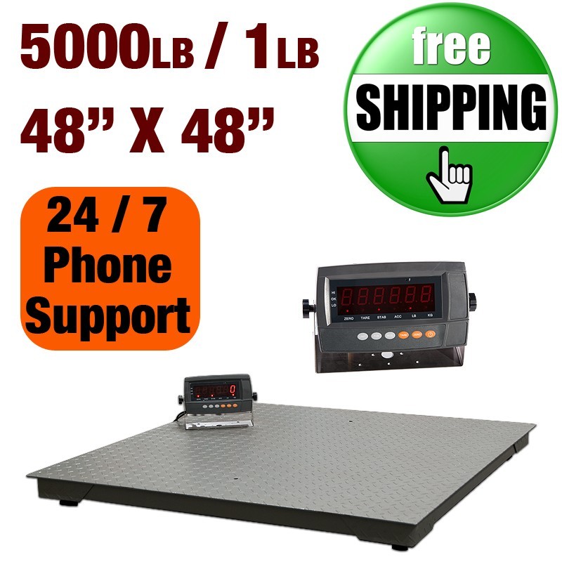 Prime Scale Series 5000x1lb Floor Scale 48″x48″ with Indicator