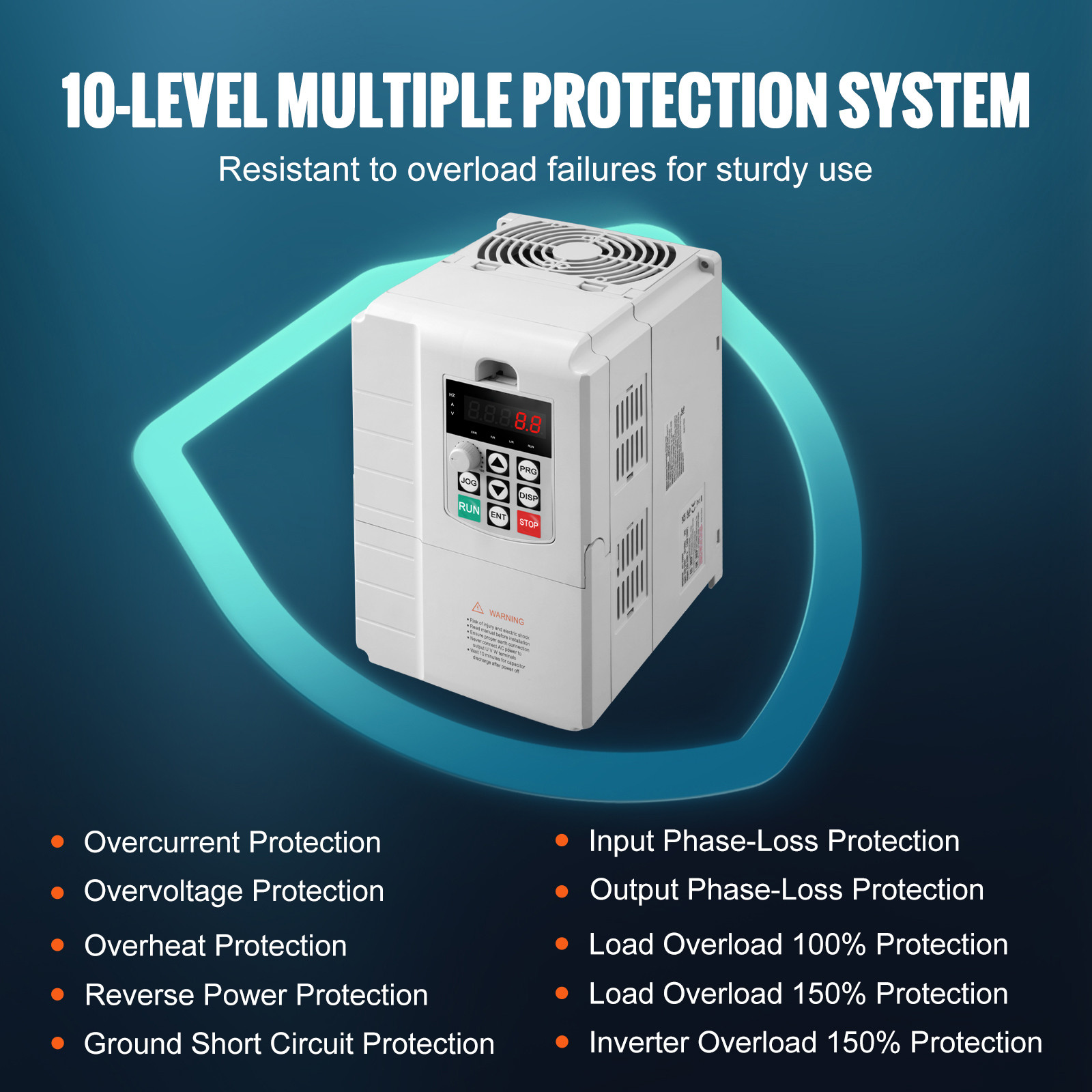 7.5KW 10HP Variable Frequency Drive Inverter Convert 1 To 3 Phase VFD 220V