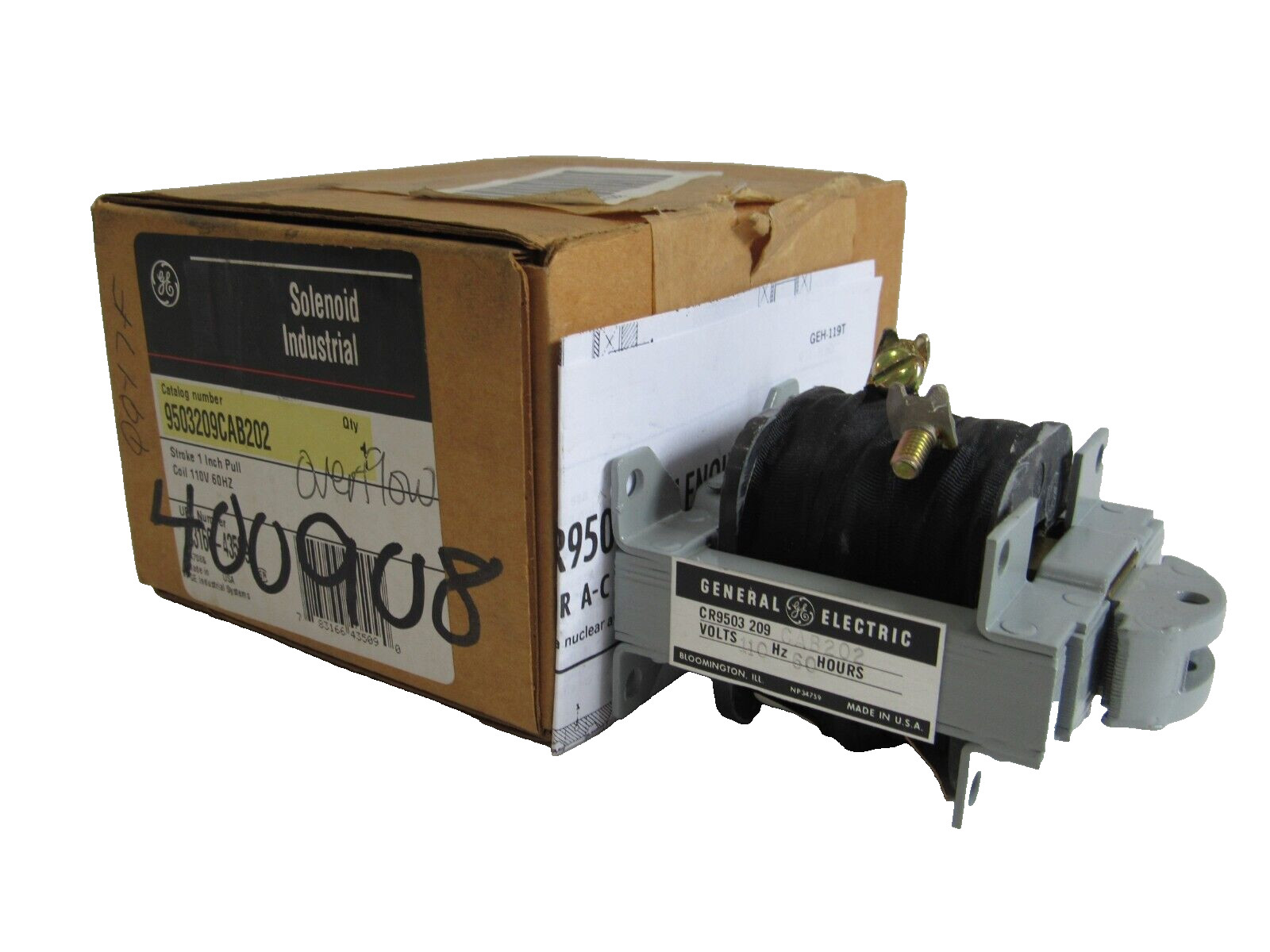 NEW GE CR9503209CAB202 SOLENOID STROKE 1 110V 60HZ