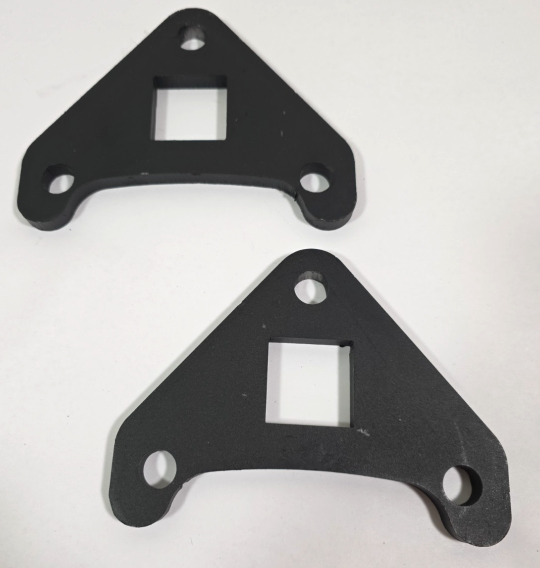 2Pc Black Track Motor Reinforcement Bracket Kit for 1 to 2 ton Mini Excavator