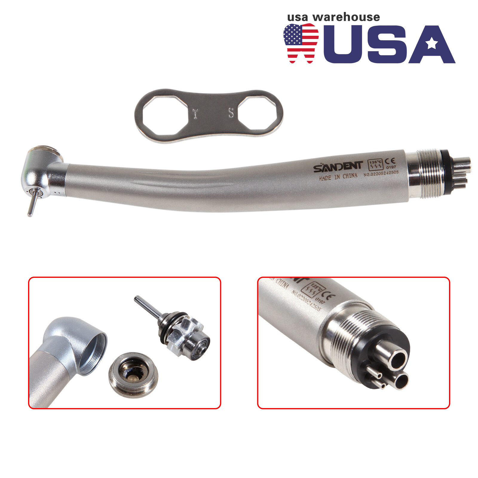 10* SANDENT NSK PANA MAX Style Dental High Speed Handpiece 4 Hole Midwest NJ