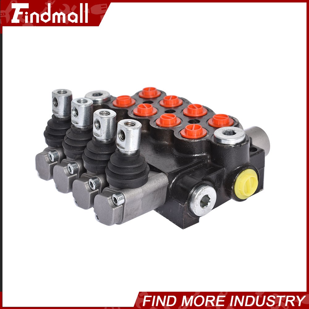 4 Spool Hydraulic Monoblock Double Acting Control Valve 11 GPM SAE Ports 3625PSI
