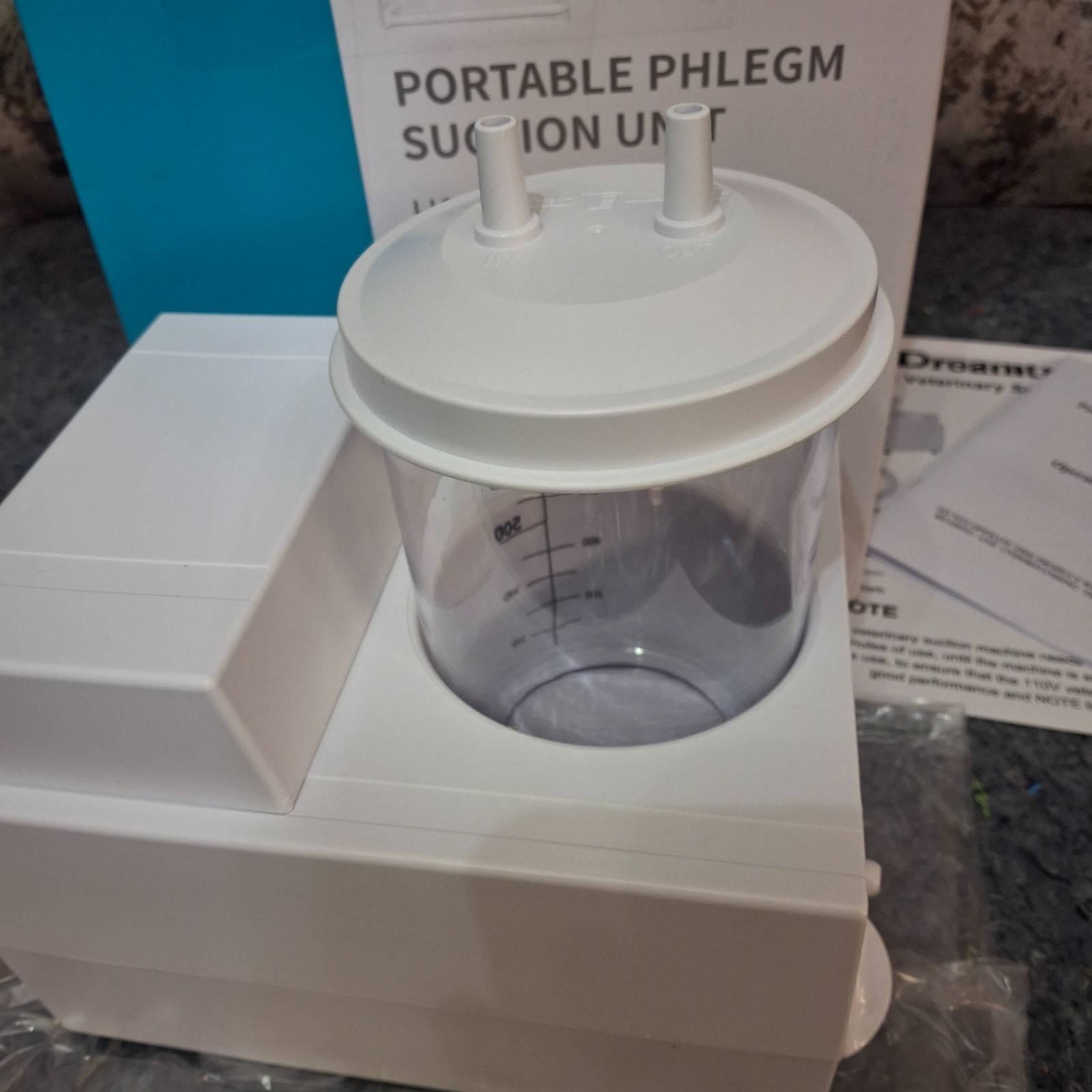 Portable Veterinary Phlegm Suction Unit Machine H003-B White
