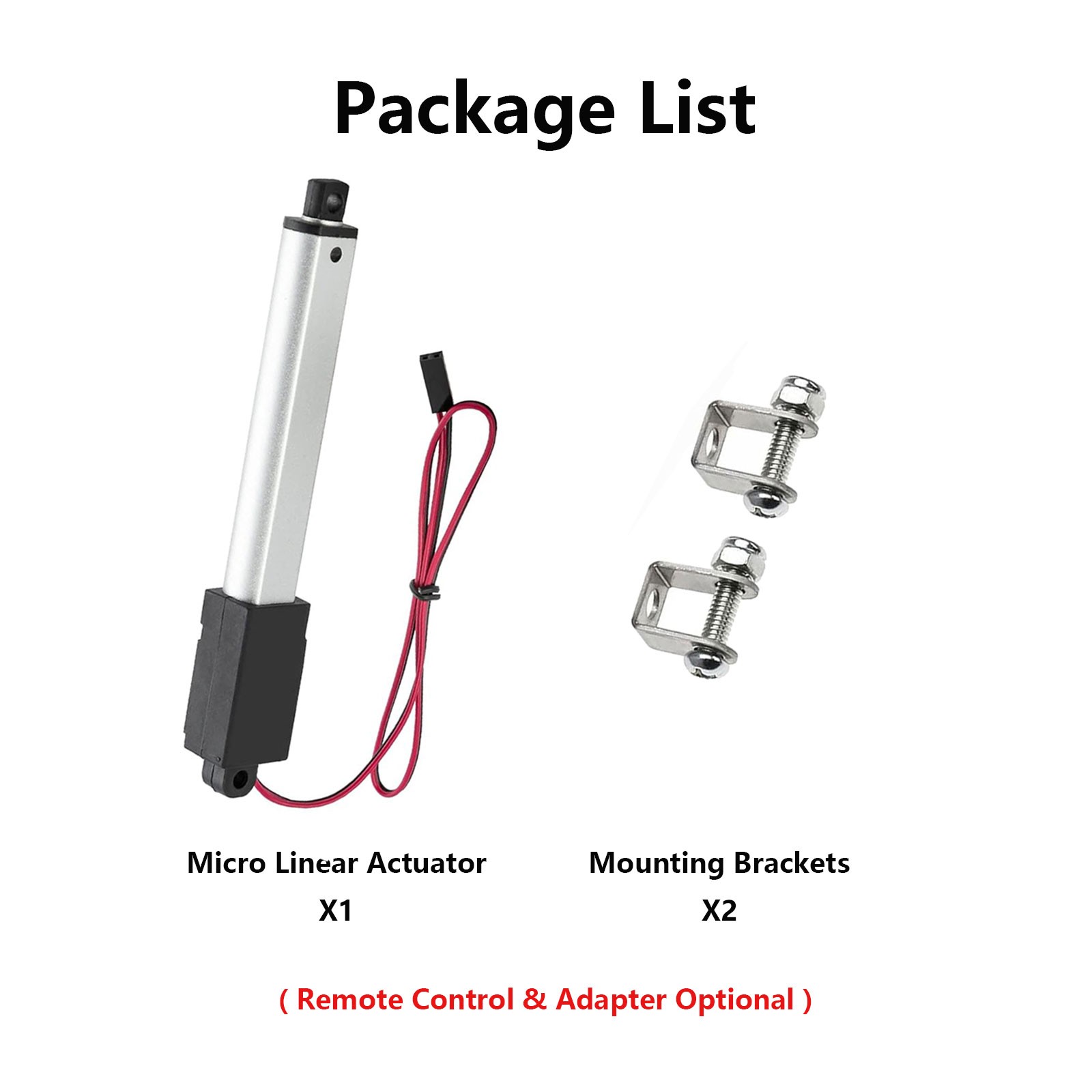 DC 12V Small Mini Micro Linear Actuator 1.2″ 2″ 3″ 4″ Stroke Fast Speed 6inch /s