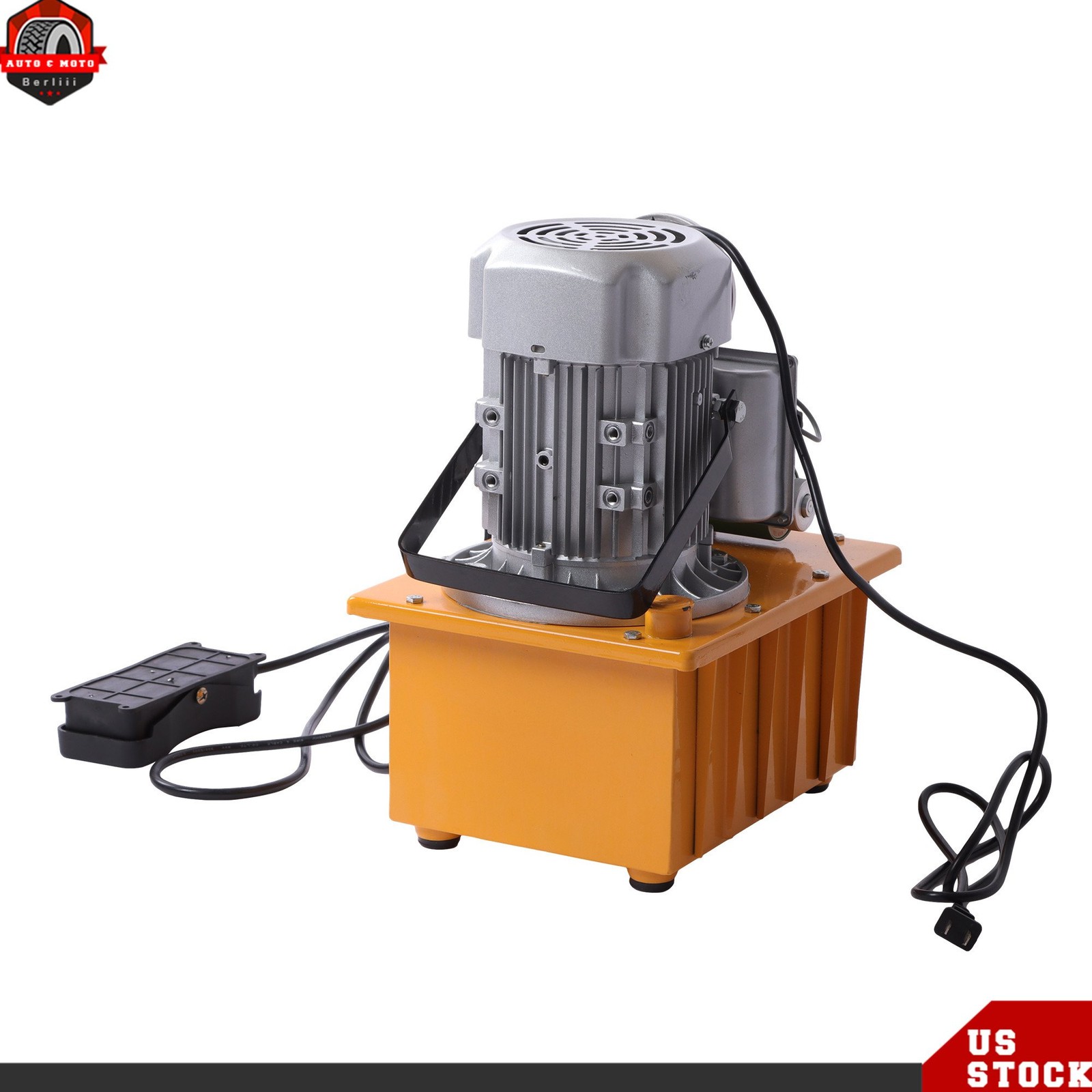 750W Electric Hydraulic Pump 10000 PSI 110V 60Hz 8L Capacity, Single Acting