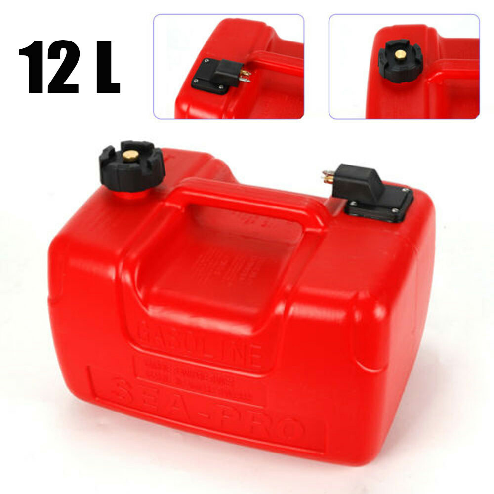 3 Gallon Outboard Boat Motor Gas Tank External Fuel Tank Plastic Can
