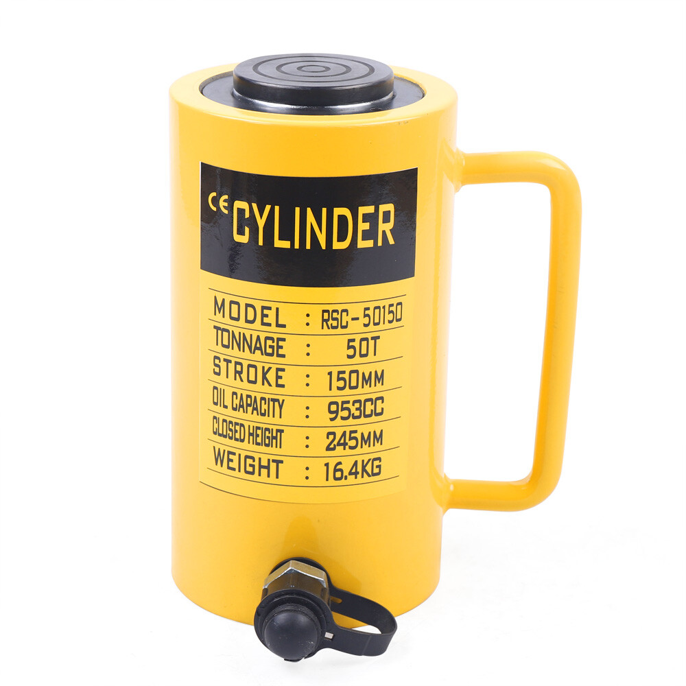50 Ton Hydraulic Cylinder Jack Solid Ram 150mm/6 » Stroke Single Acting USA