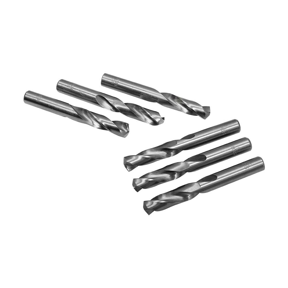 High Speed Steel Twist Straight Shank 6Pc 23/64» HSS Screw Machine Drill Bits
