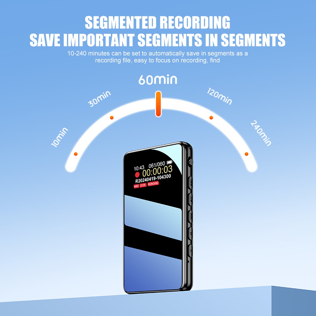 Mini Spy Voice Activated Recorder Digital Audio Magnetic With 32G MP3 Player