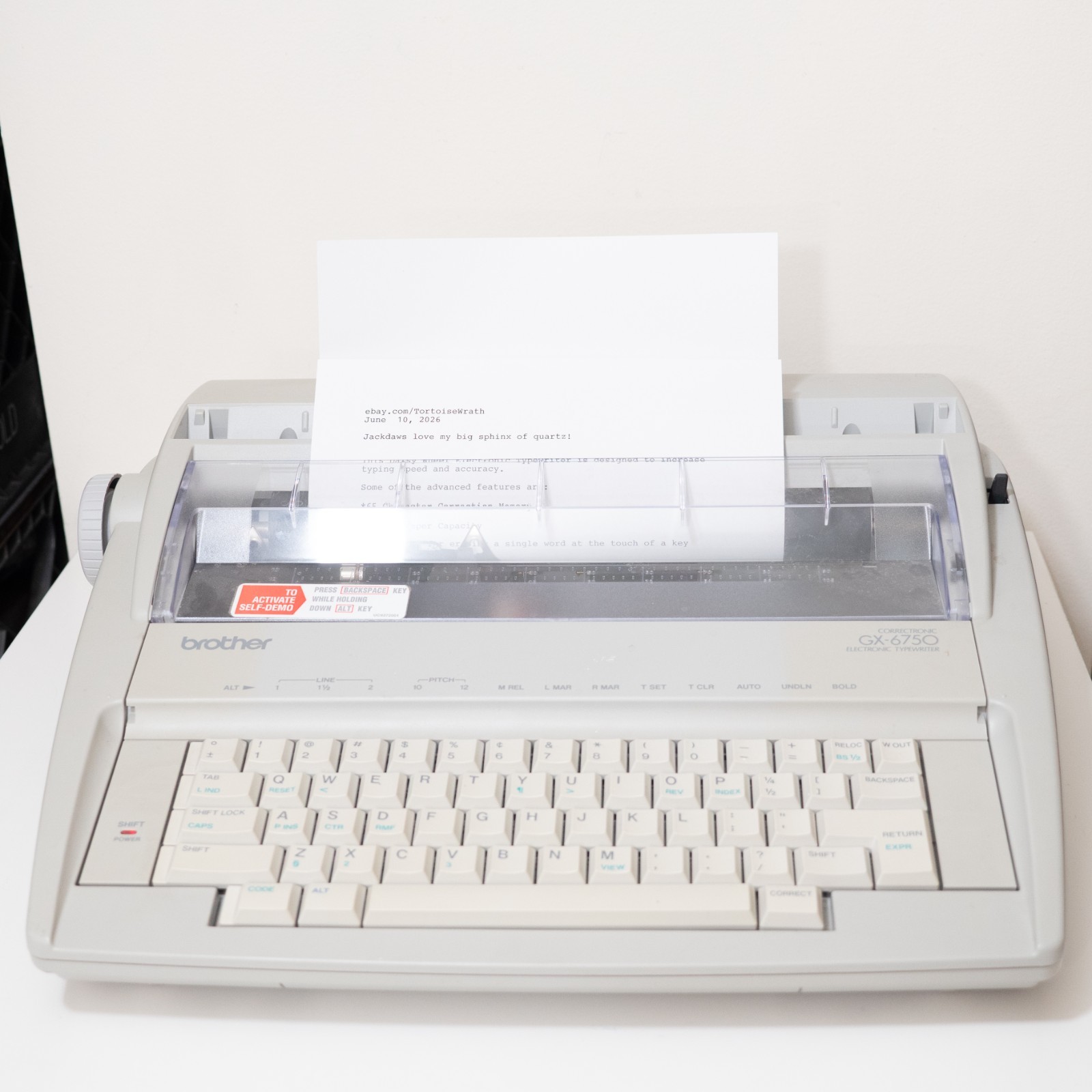 Brother Correctronic GX-6750 Vintage 1990s Electronic Daisywheel Typewriter