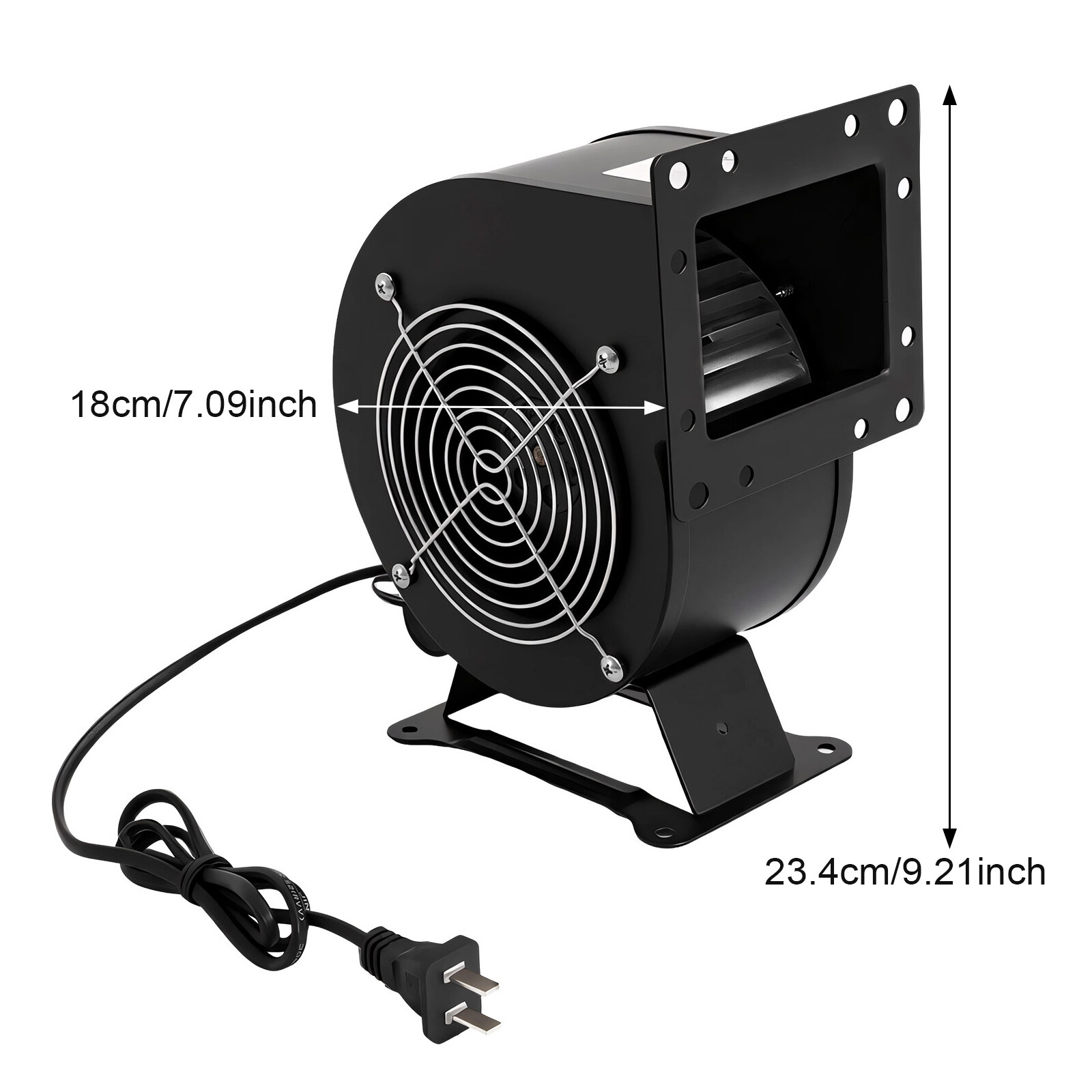 Small Centrifugal 196CFM Flange Blower Fan 2600r/min 110V 120W Durable Equipment