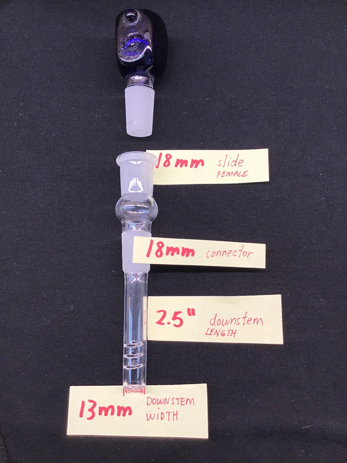 Glass Downstem Water 14mm 18mm FEMALE 3″ to 6″ ~BUY 2 GET 1 FREE~ FF
