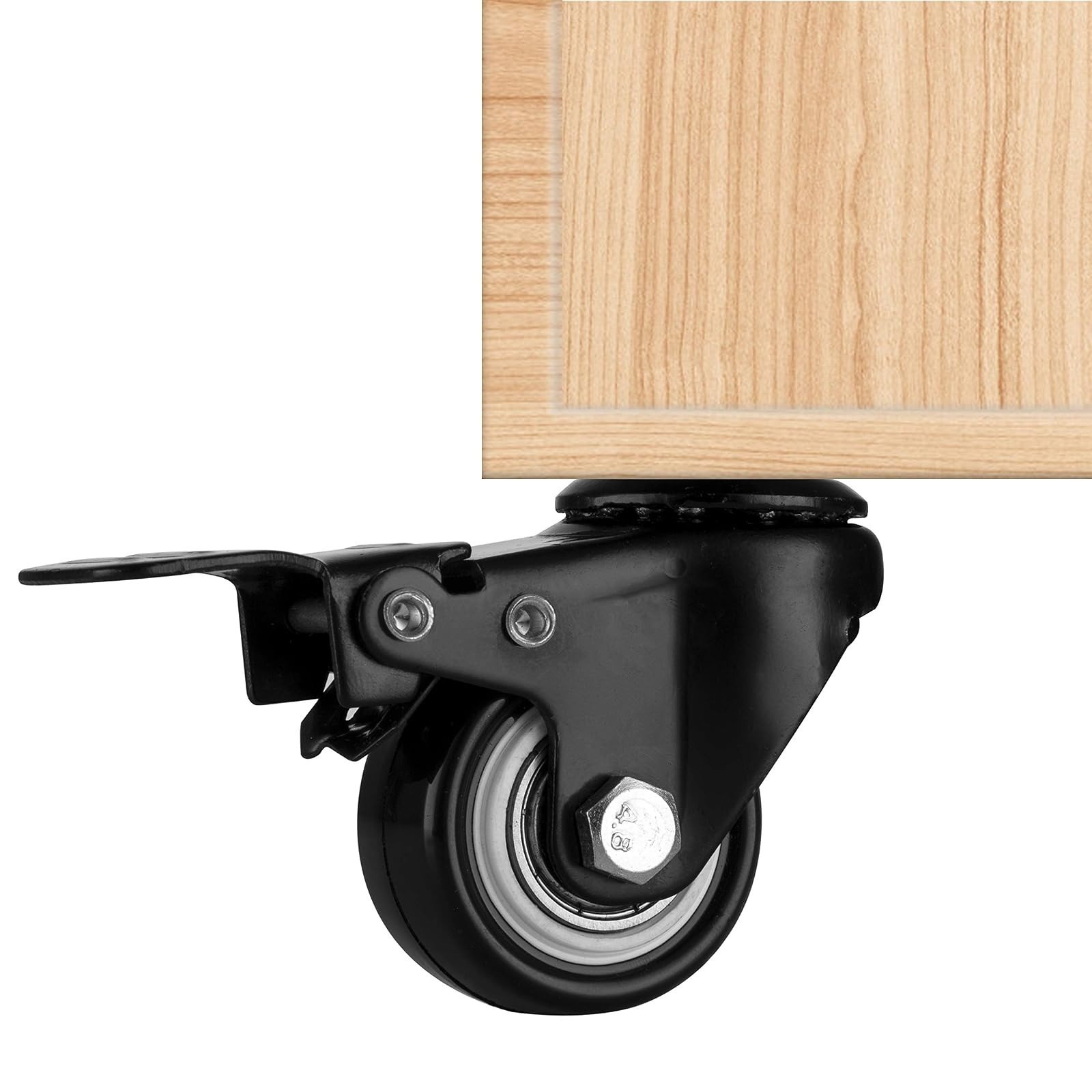 YEEMIGO 1.5 Inch Swivel Caster Wheels Set of 4, Heavy Duty Locking Casters