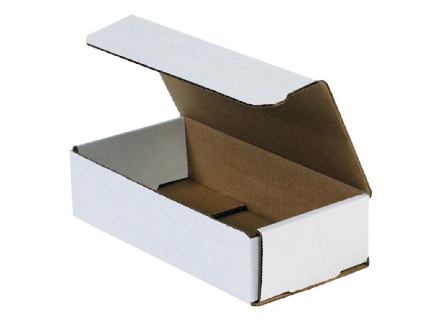 Pack of 100 Foldable Shipping Box 8x4x2 White Cardboard Strong Corrugated Mailer