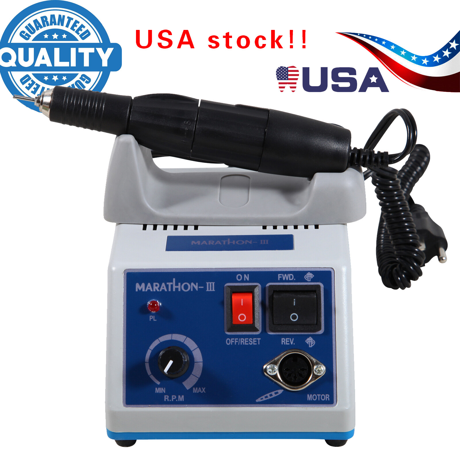 Dental E-Type Micro Motor MARATHON W/Polishing 35,000 RPM Handpiece USA
